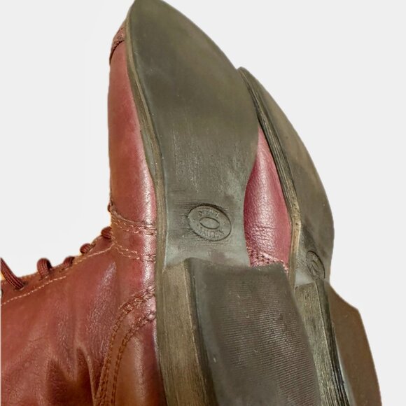 Steve Madden Leather Troopa Combat Boots - Burgundy/Wine Color Size 7 - Picture 10 of 11